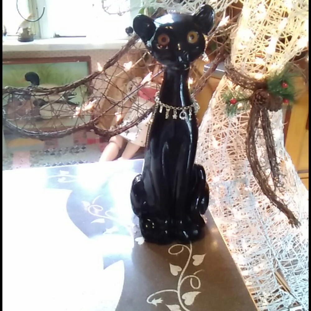 Vintage 151/2" Tall Poured Slip Mold, BLACK CAT